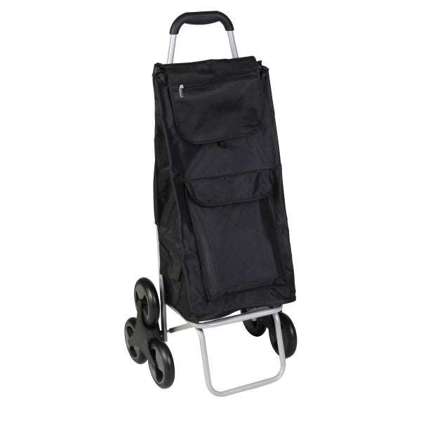Shopping Cart with 6 Wheels Black