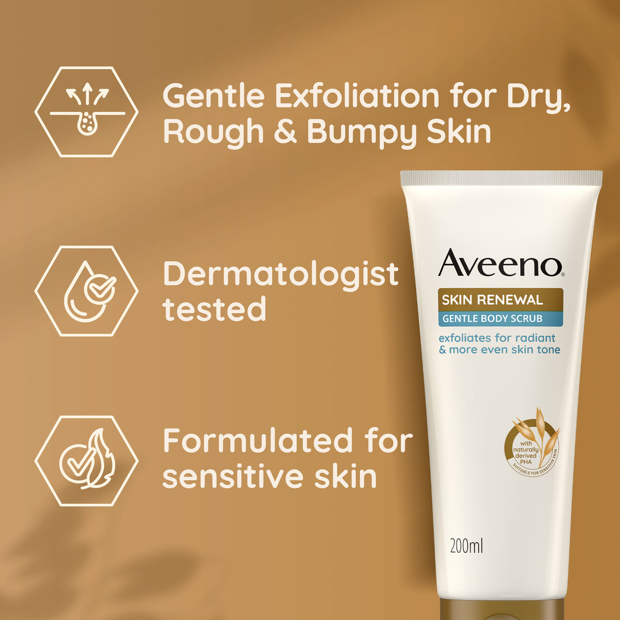 Aveeno Skin Renewal Gentle Body Scrub 200ml
