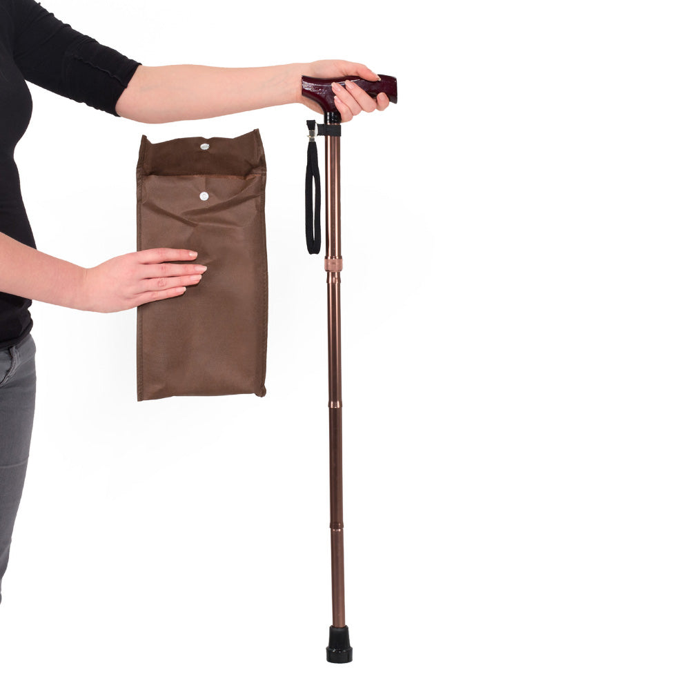 Walking cane foldable – bronze