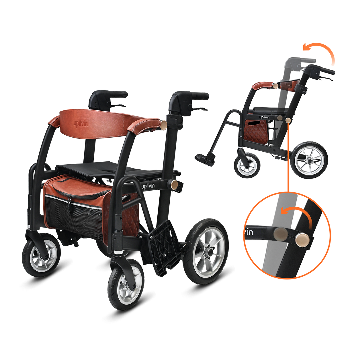 Glide 2-in-1 Rollator & Wheelchair