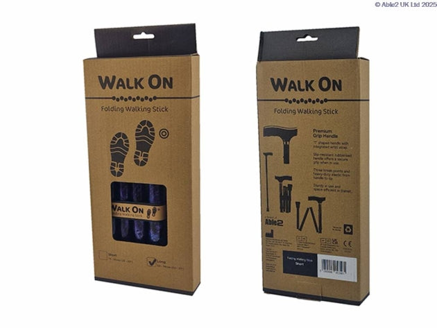 Walk-On Adjustable Folding Walking Stick