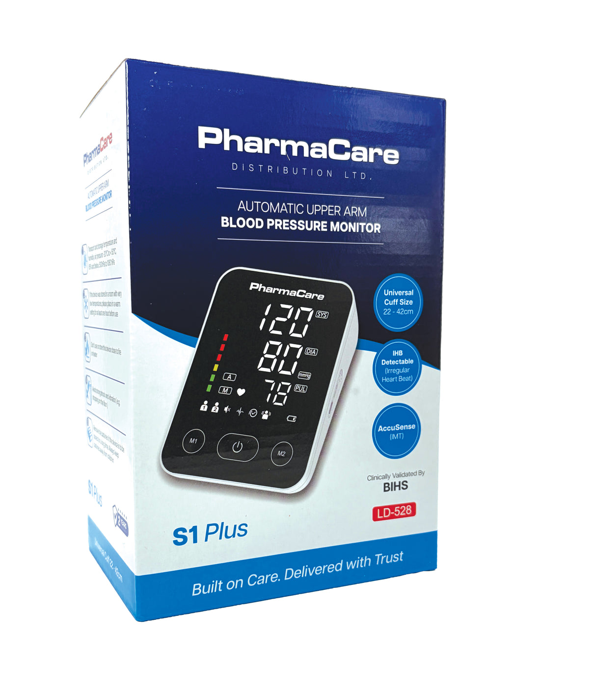 PHARMACARE BLOOD PRESSURE MONITOR S1 PLUS PC-BPM02