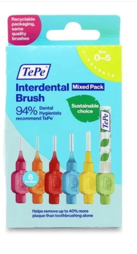 TePe Interdental Brushes Mixed Pack Size 0-5