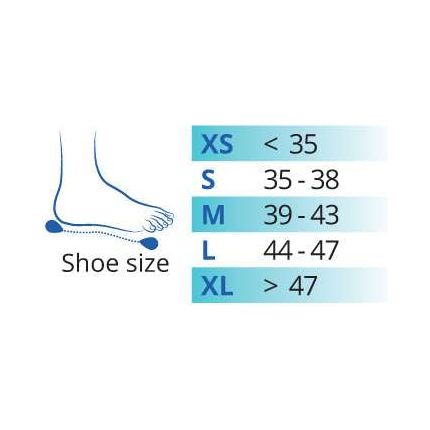 XLR8 Pneumatic Walker Boot Sizes