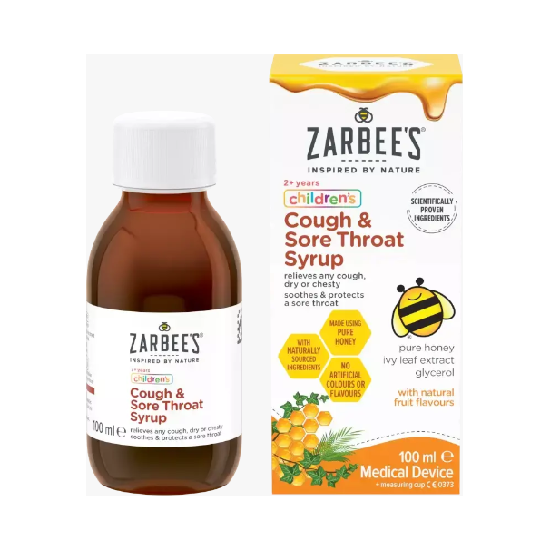 Zarbee’s Children’s Cough & Sore Throat Syrup 100ml