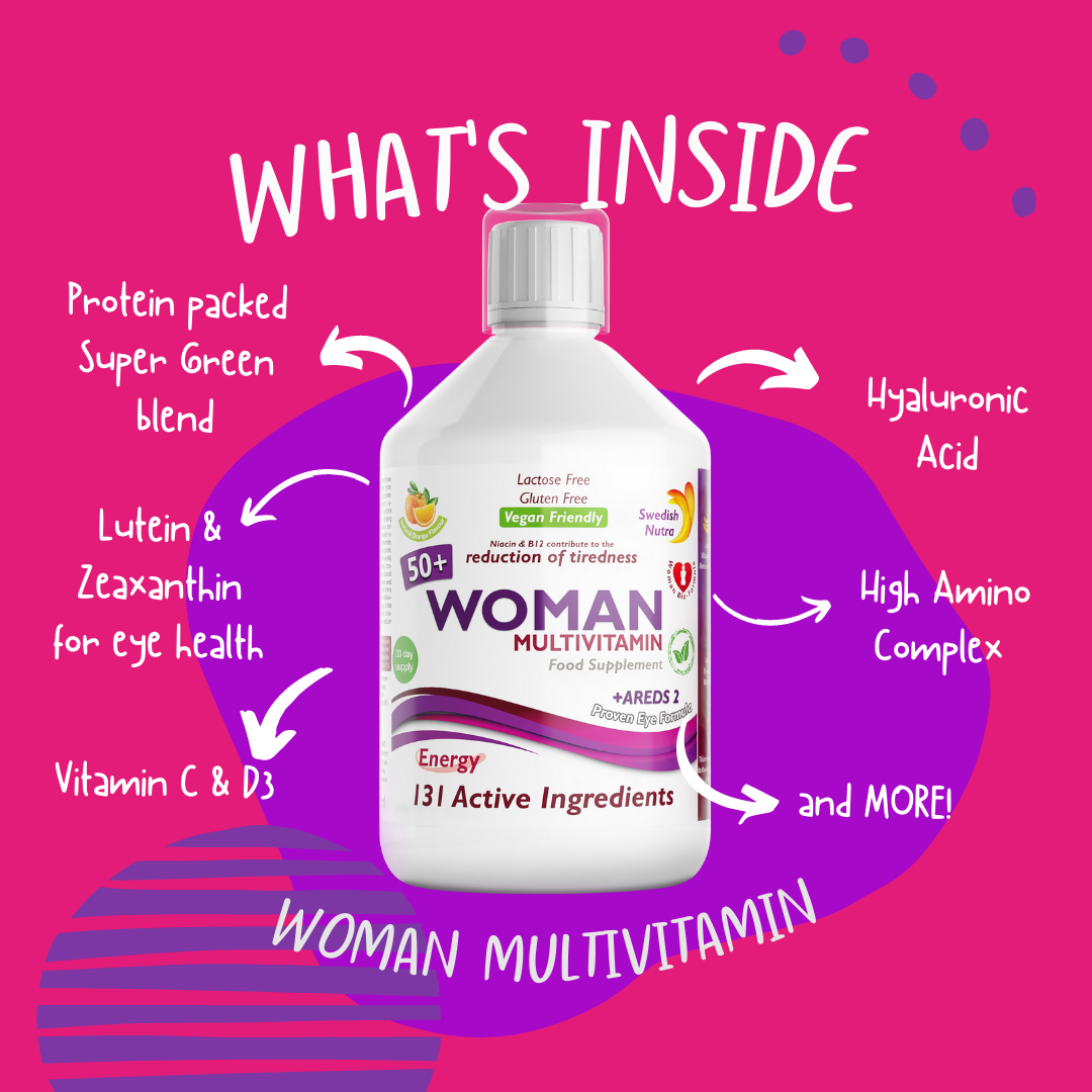 Swedish Nutra Woman Active 50+ Multivitamin 500ml