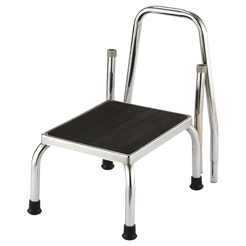 Chromed Steel Footstool with removable handle