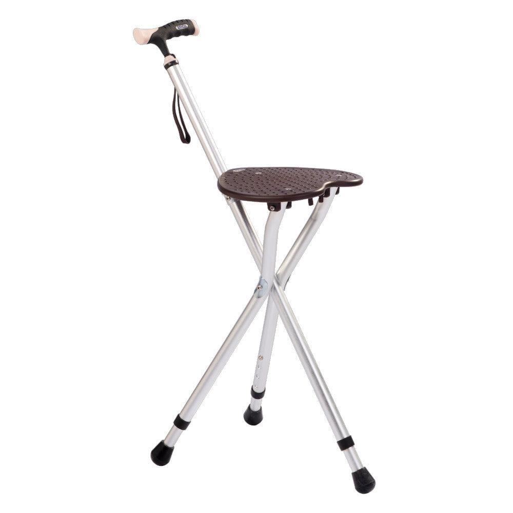 Tripod Aluminium Walking Stick with Seat
