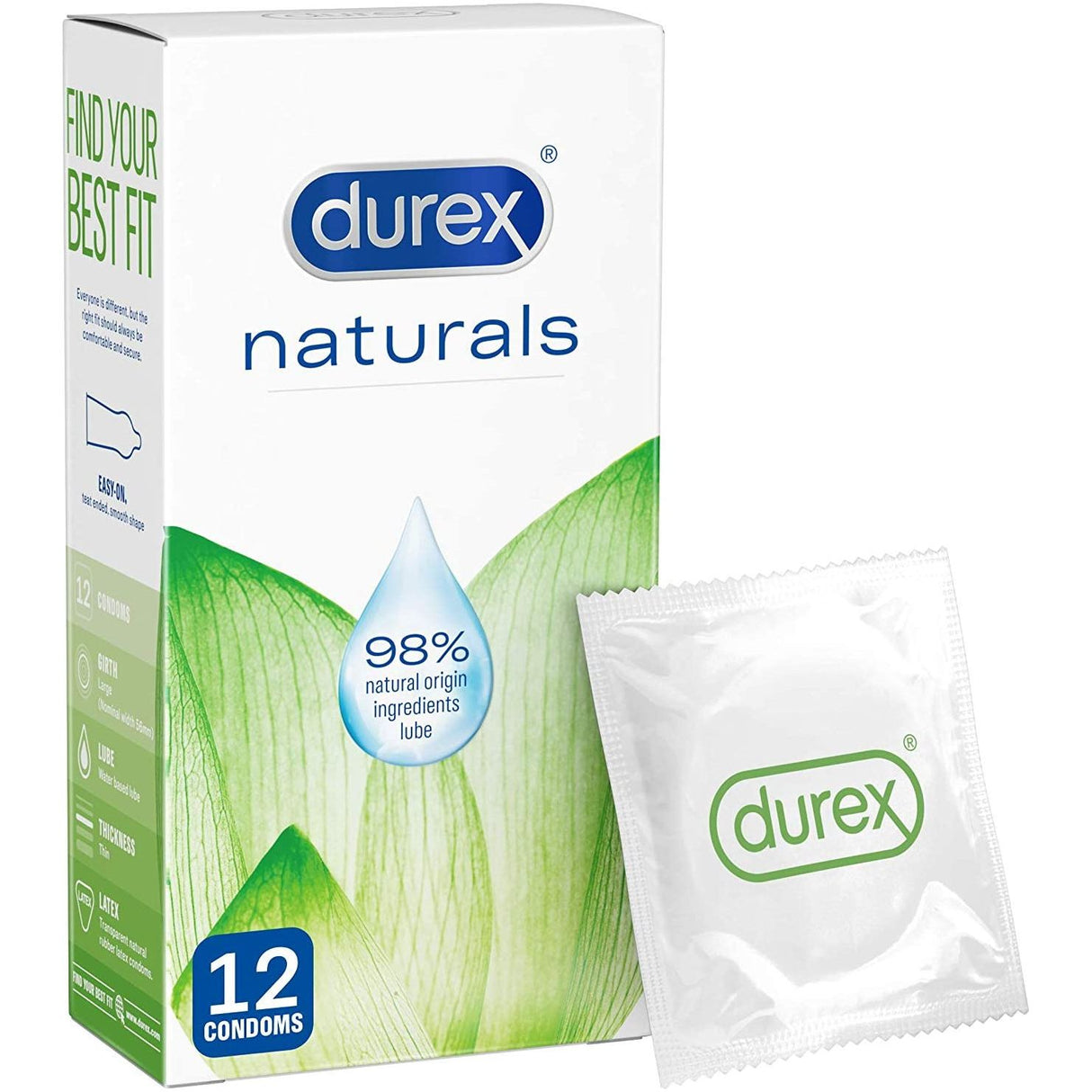 Durex Naturals Condoms 12 Pack