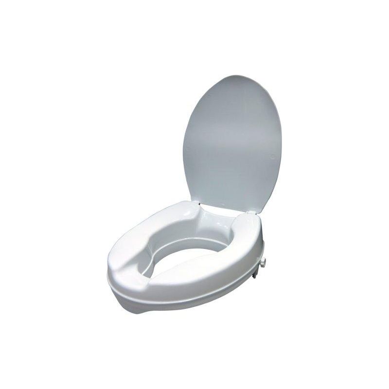 Raised Toilet Seat with Locking Lid