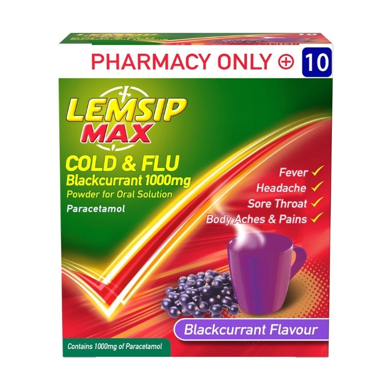 Lemsip Max Cold & Flu Hot Lemon 1000mg Powder for Oral Solution