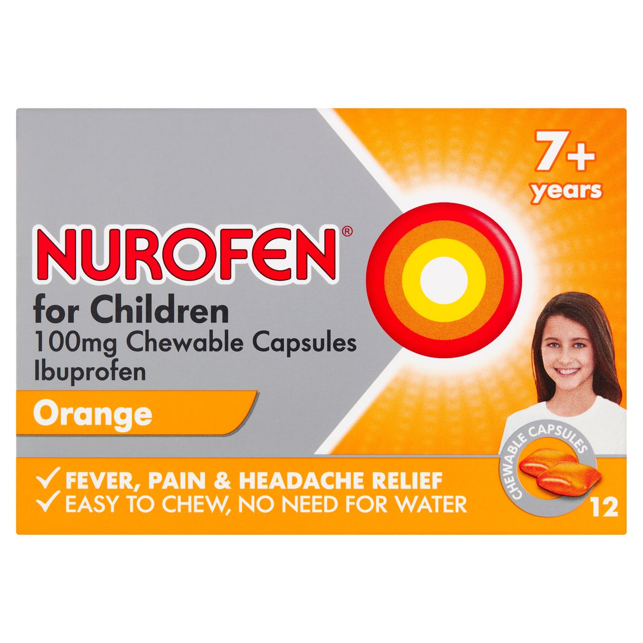 Nurofen Children 7+ Soft Chews Orange 100mg