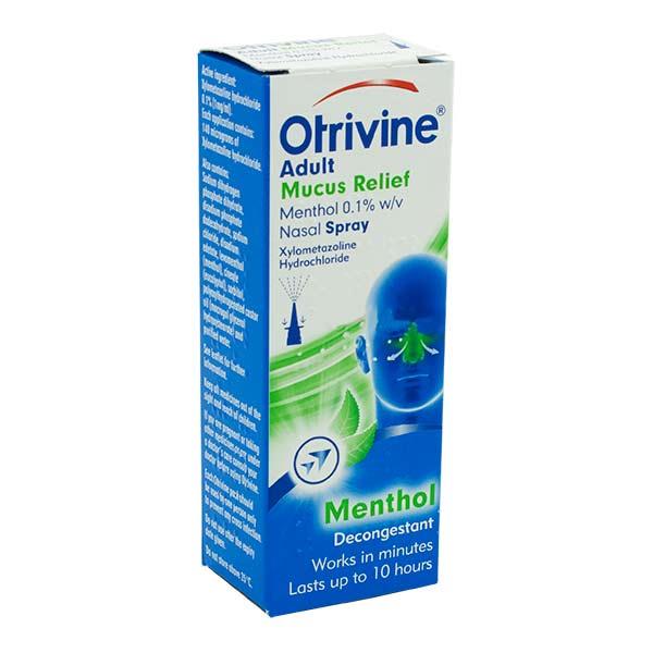 Otrivine Congestion Relief Menthol 0.1% w/v Nasal Spray 10ml