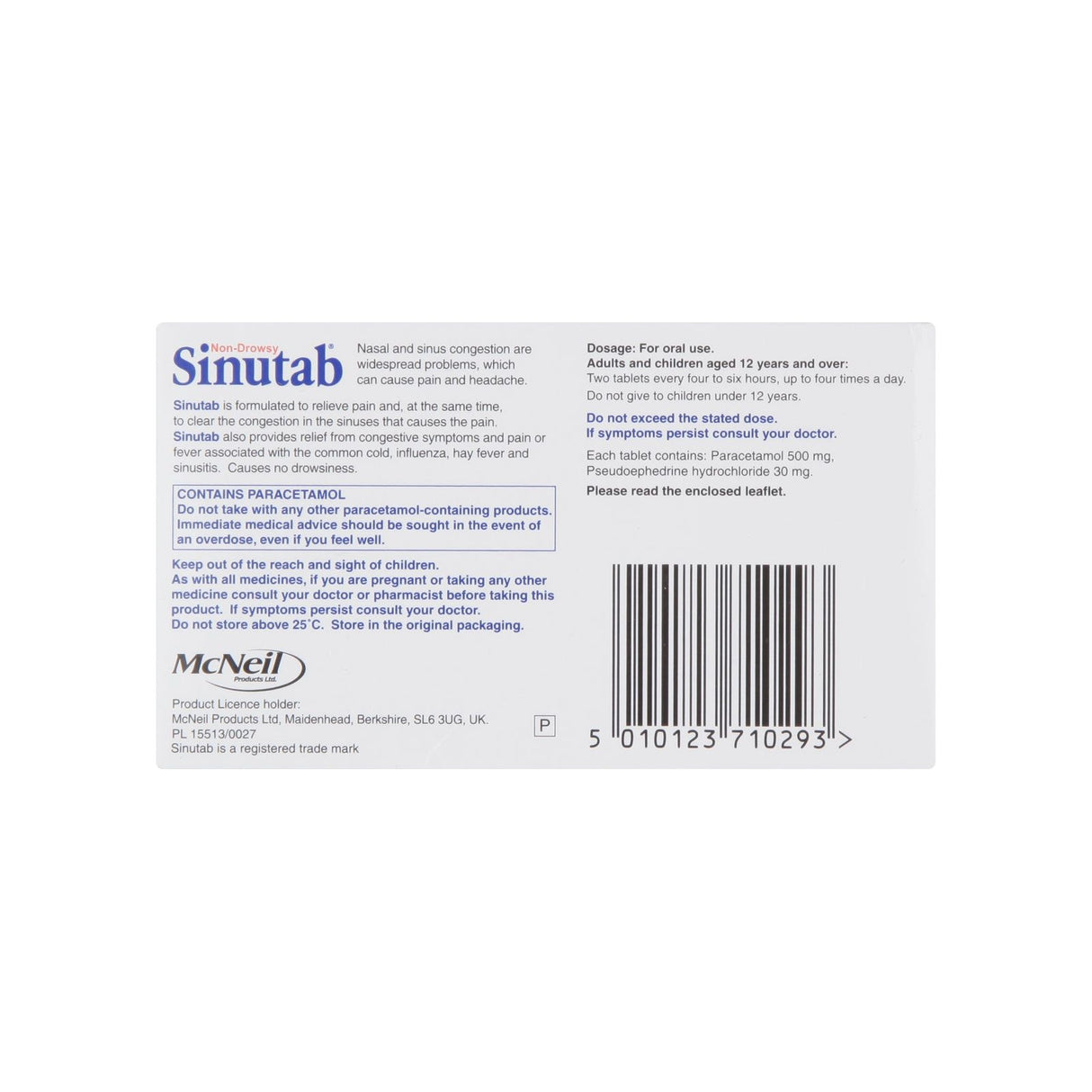 Sinutab Tablets 15