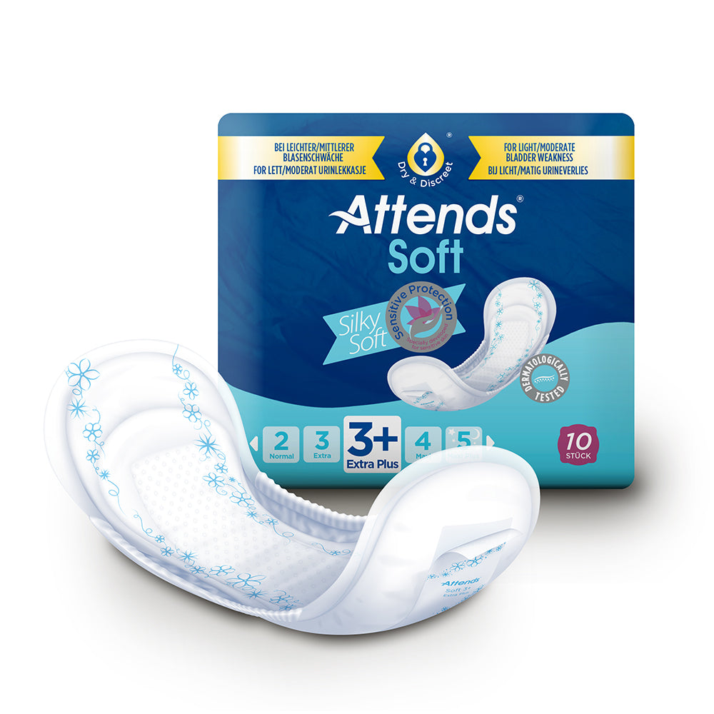 Attends Soft Shaped Pads Level 0-3 for Light Incontinence