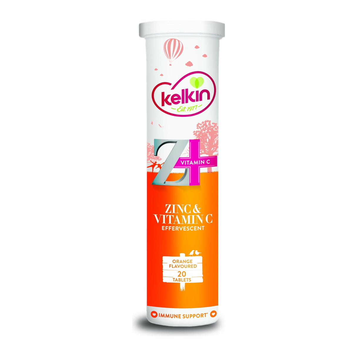 Kelkin Effervescent Zinc & Vit C Tabs 20's