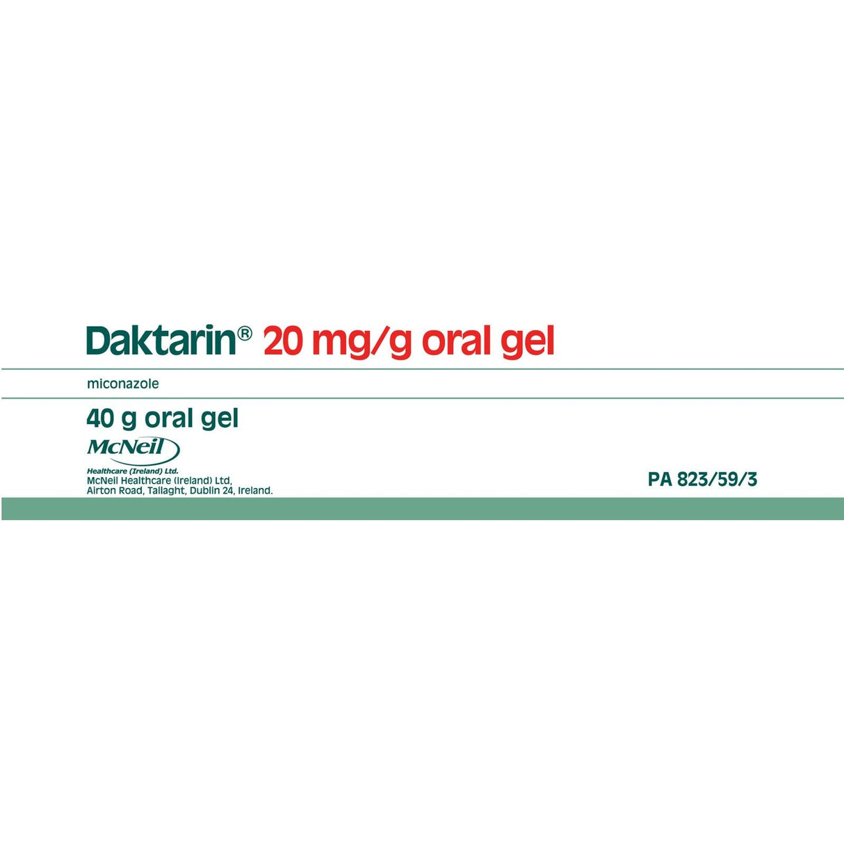 Daktarin Oral Gel 40g