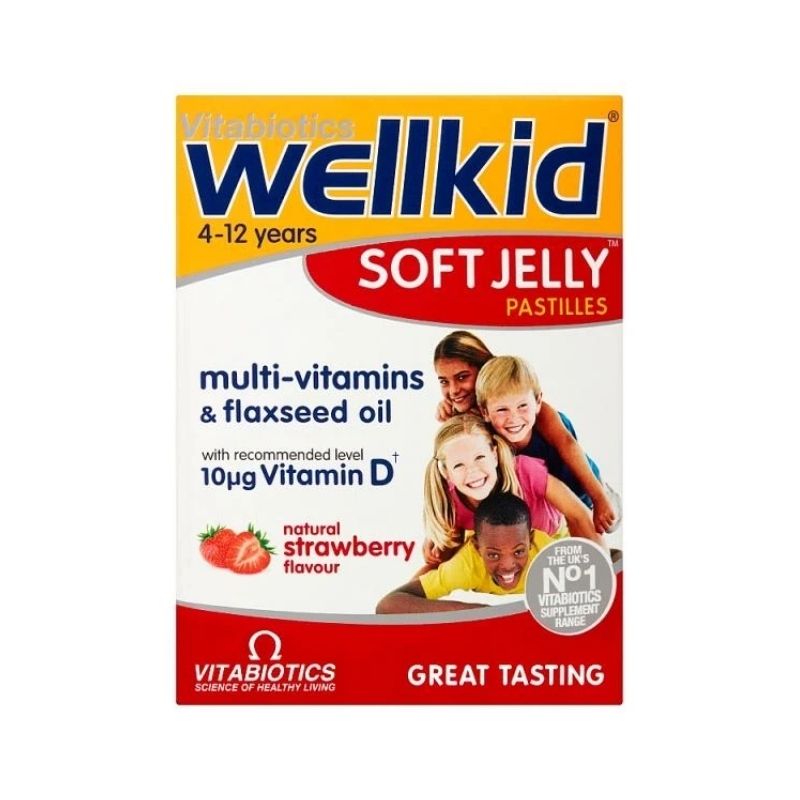 Vitabiotics WellKid Soft Jelly Strawberry Pastilles