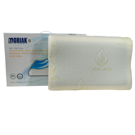 Gel & Memory Foam Pillow, with Cover “Aloe Vera”