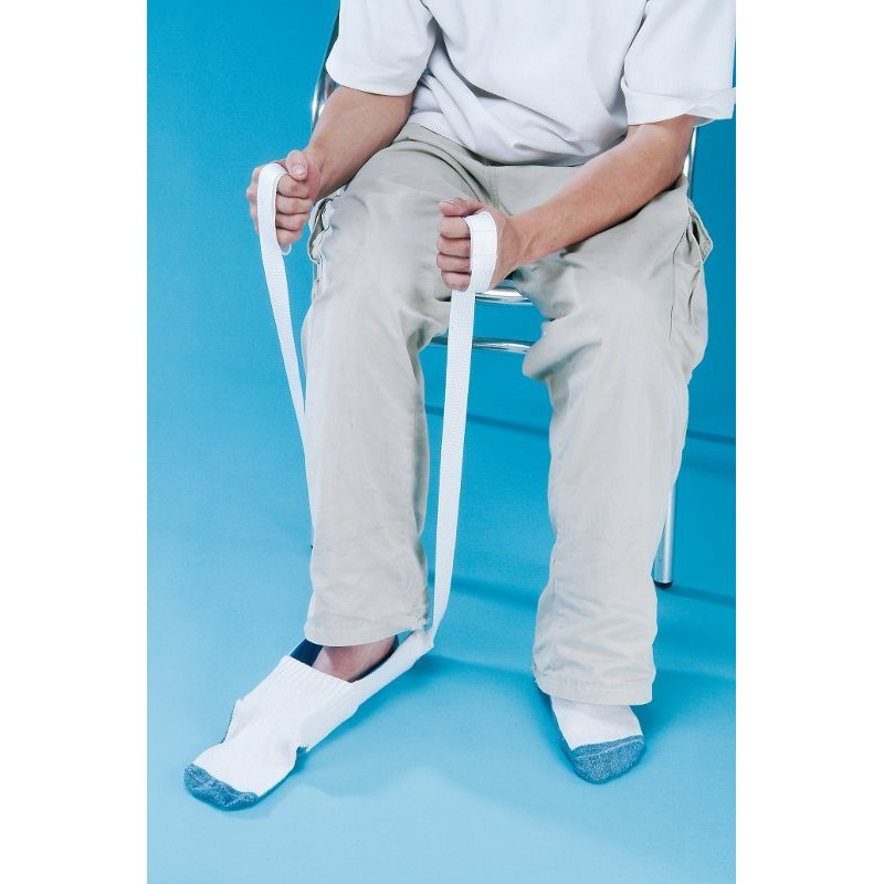 Gentle aid for putting on socks and stockings