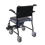 Wheeled Commode Chair with Toilet Raiser