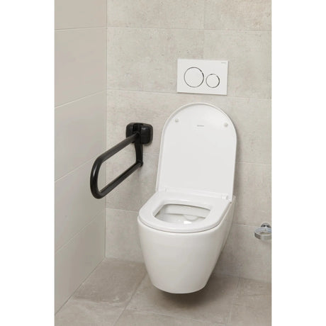 SecuCare Toilet bar foldable Premium black
