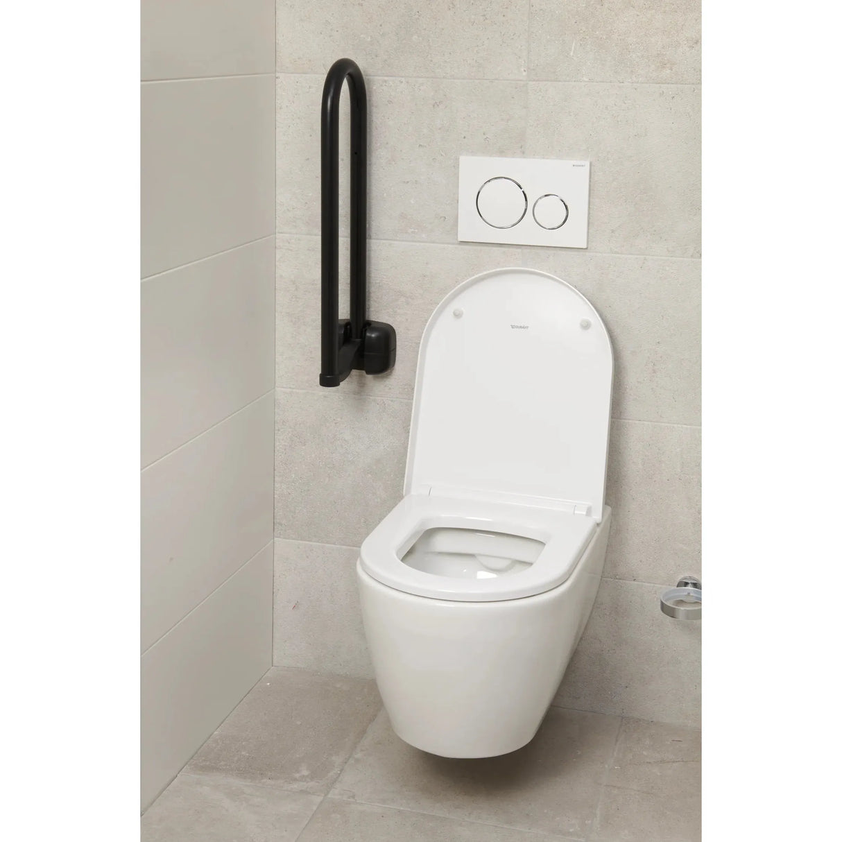SecuCare Toilet bar foldable Premium black