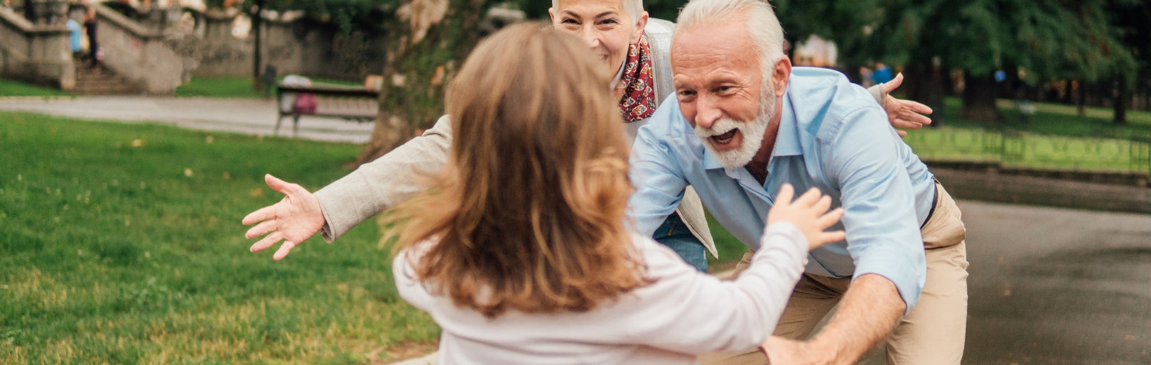 a group of people laughing