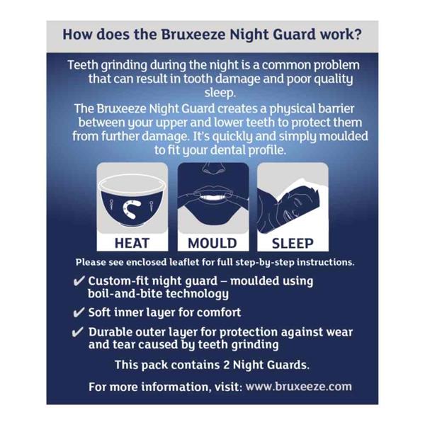 Bruxeeze Night Guard for Teeth Grinding (2 pack)