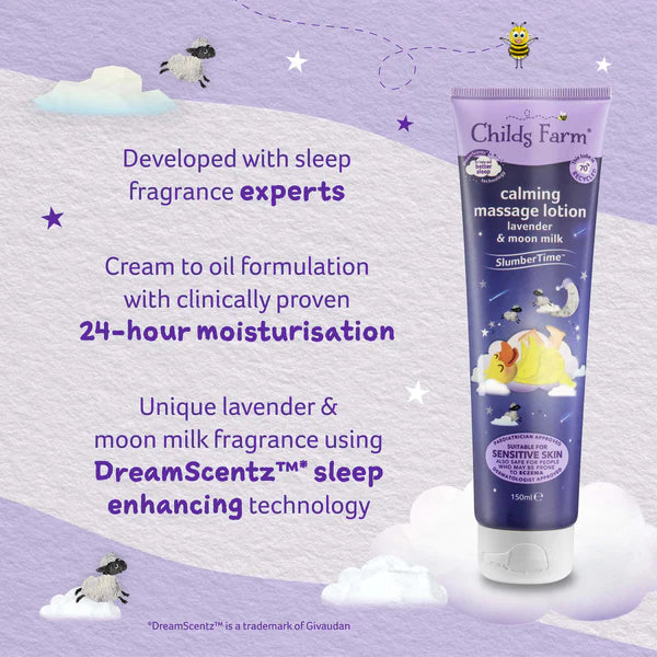 CHILDS FARM calming massage lotion LAVENDER & MOON MILK