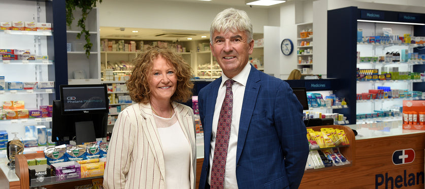 a man and woman standing together