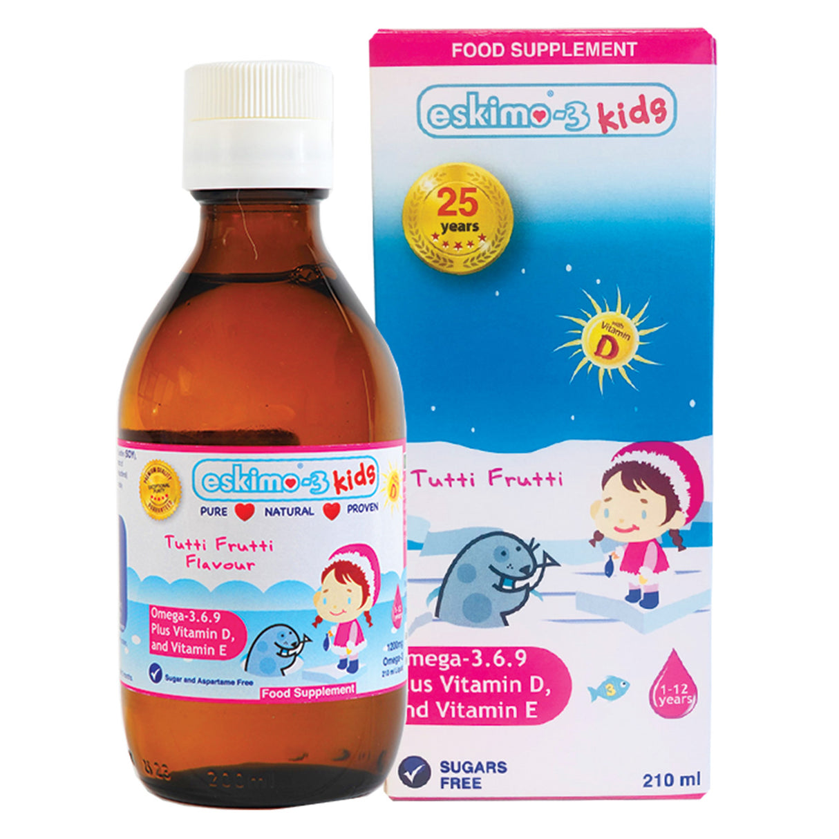 Eskimo-3 Kids Omega 3 Liquid Tutti Frutti 210ml