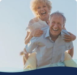 a man and woman smiling