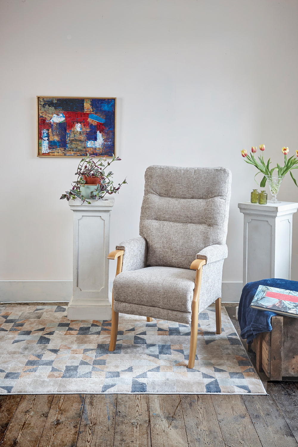 Orwell High-Backed Oak Fireside Chair