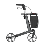 SERVER Aluminium Lightweight Rollator, Large 62, Grey, TPE Wheels