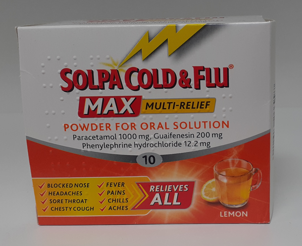 Solpa Cold & Flu Multi-Relief Max Powder for Oral Solution