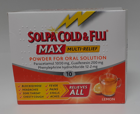Solpa Cold & Flu Multi-Relief Max Powder for Oral Solution
