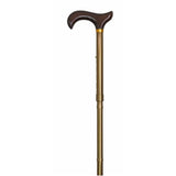 Folding Adjustable Walking Stick with Wooden Handle
