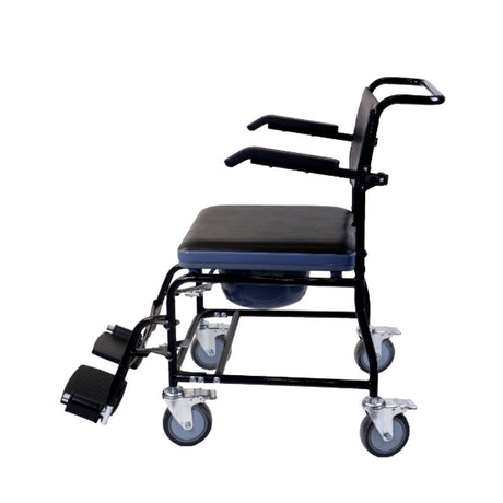 Wheeled Commode Chair with Toilet Raiser
