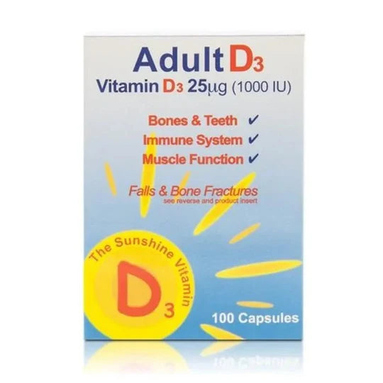 ADULT D 1000IU PURE VIT D CAPS 100