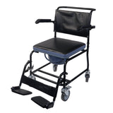 Wheeled Commode Chair with Toilet Raiser
