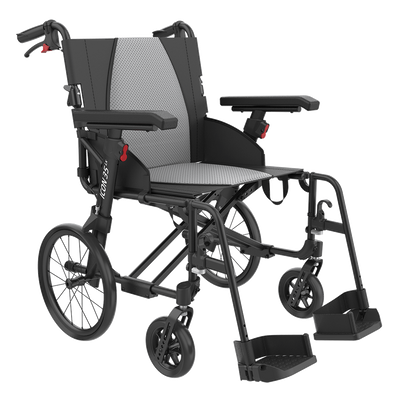 a wheelchair with a black background