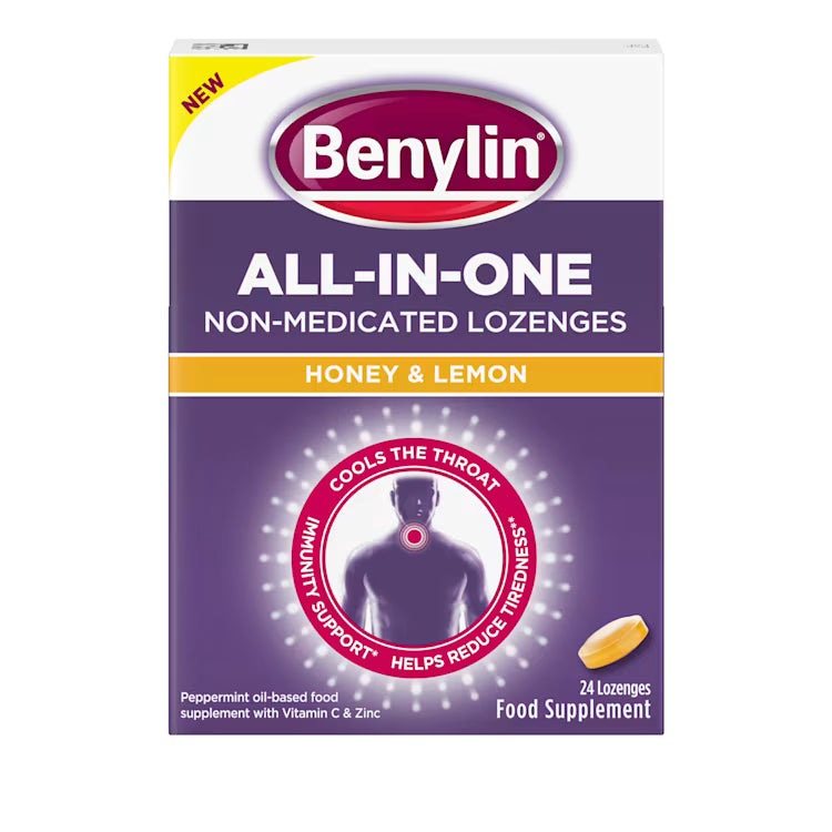 BENYLIN ALL IN ONE LOZENGE HONEY & LEMON