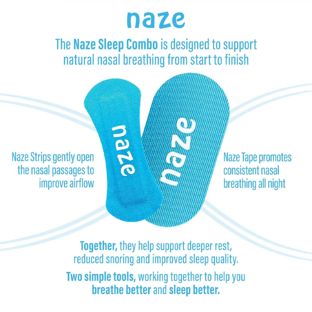Naze Strip Combo Nose and Mouth Tape (30 Pieces)