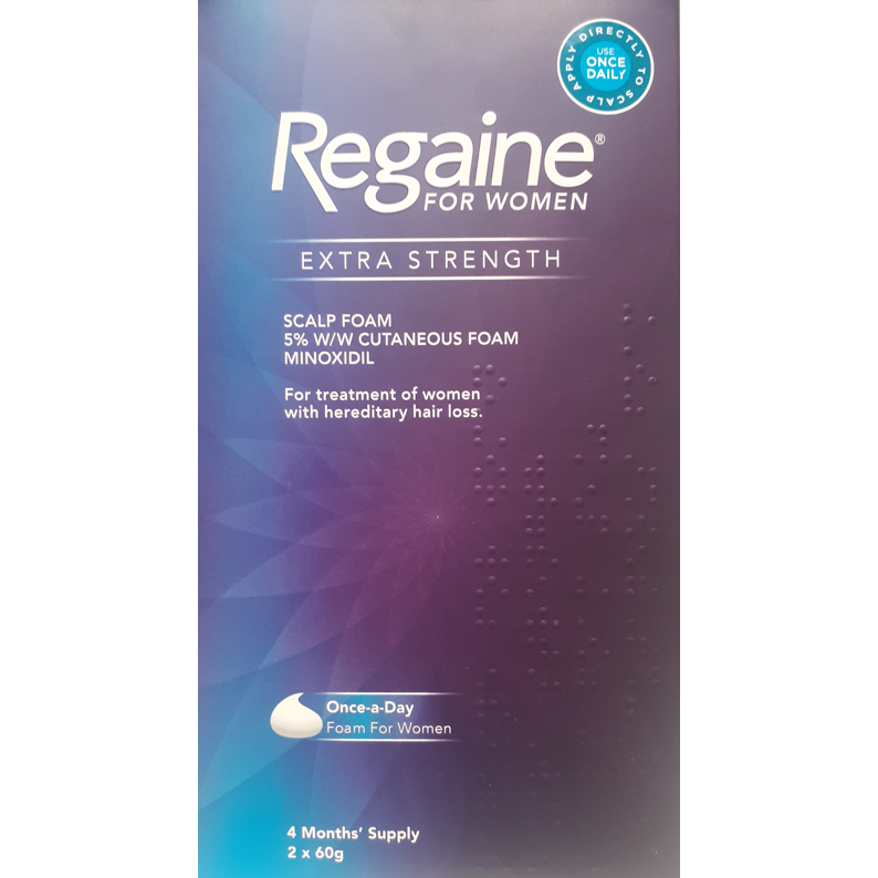 Regaine for Women Extra Strength Scalp Foam 5% w/w cutaneous foam Minoxidil