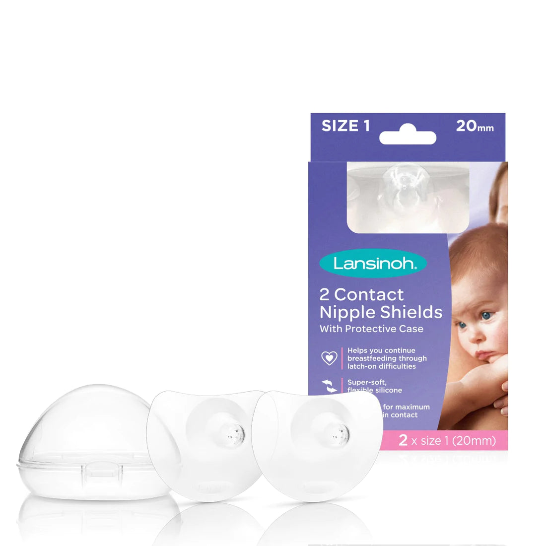 Lansinoh Contact Nipple Shields size 20mm (2pk)