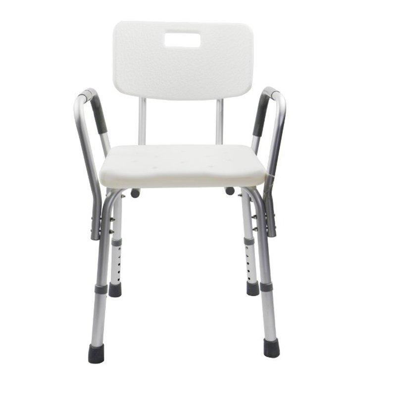 Aluminium Bath/Shower Chair with Back & Removable Armrests