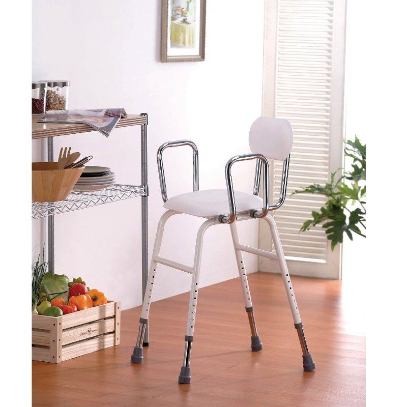 Perching Stool with Backrest and Arms