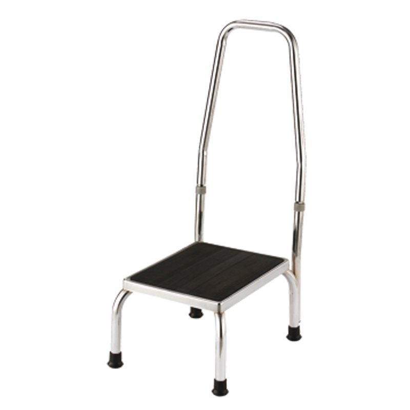 Chromed Steel Footstool with removable handle 
