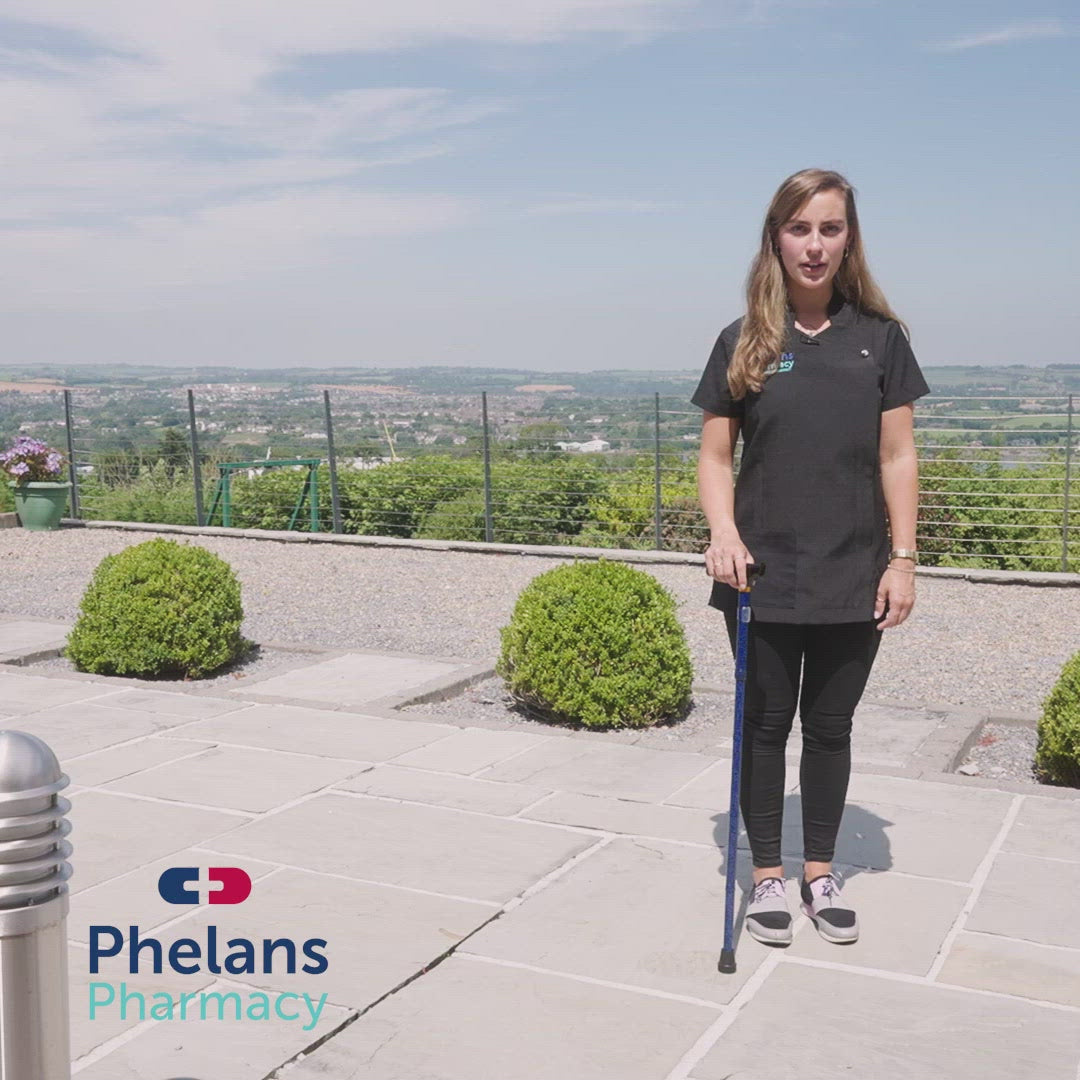 Folding Adjustable Walking Stick - various sizes and colours